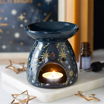 Blue Starry Night Oil Burner and Wax Warmer