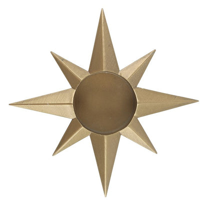 Gold Star Tealight Candle Holder