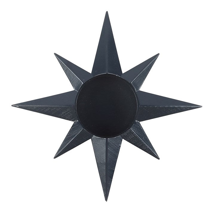 Navy Star Tealight Candle Holder