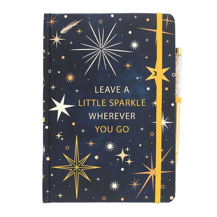 Leave A Little Sparkle A5 Notebook with Citrine Pen