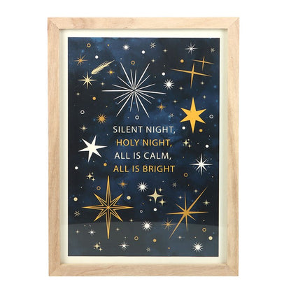 Silent Night Framed Wall Plaque