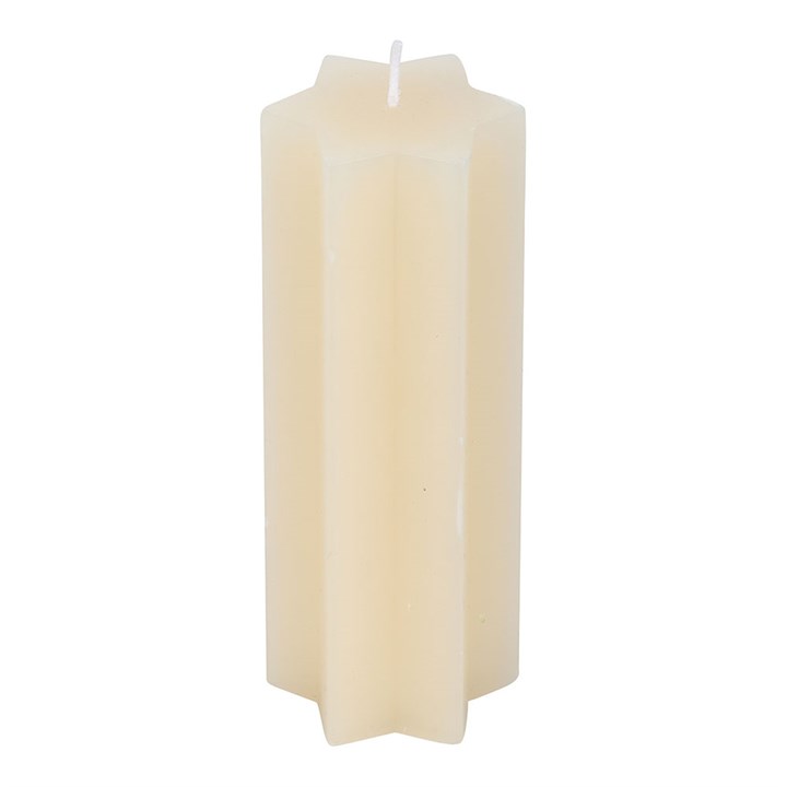 Cream Starry Night Star Shaped Taper Candle