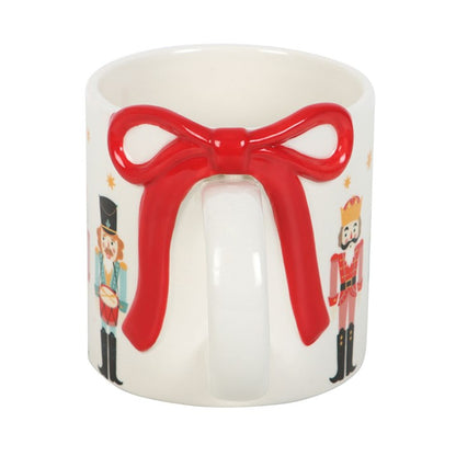 Nutcracker Print Mug with Bow