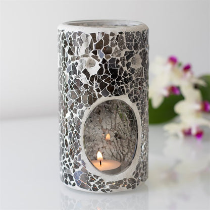 Pillar Gunmetal Grey Crackle Oil Burner