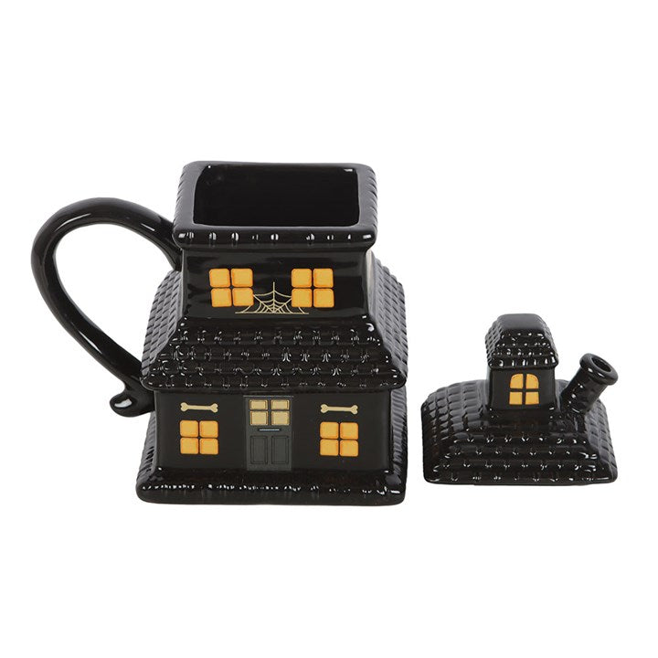 Black Haunted House Mug