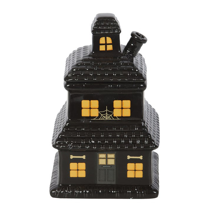 Black Haunted House Oil Burner and Wax Warmer