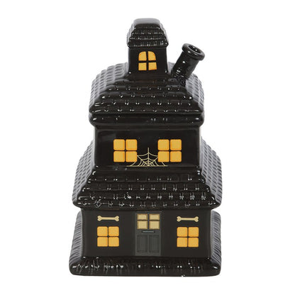 Black Haunted House Oil Burner and Wax Warmer