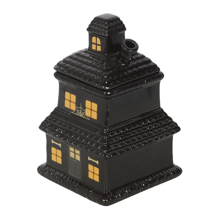 Black Haunted House Oil Burner and Wax Warmer