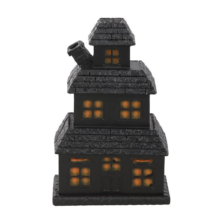 Black Haunted House Incense Cone Holder