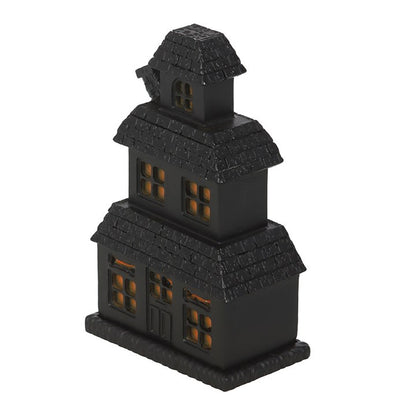 Black Haunted House Incense Cone Holder