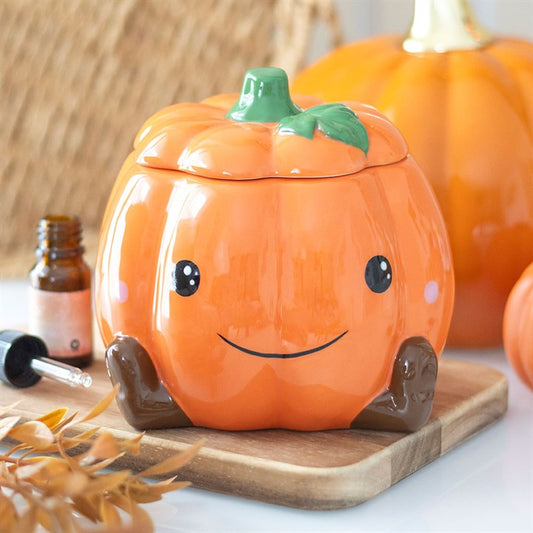 Cute Smiling Pumpkin Oil Burner and Wax Warmer