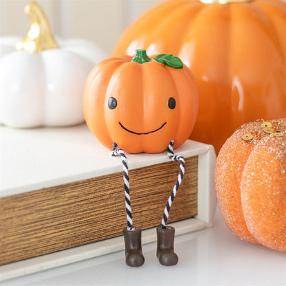 Cute Smiling Pumpkin Shelf Sitter Ornament