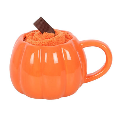 Cute Smiling Pumpkin Mug and Socks Set