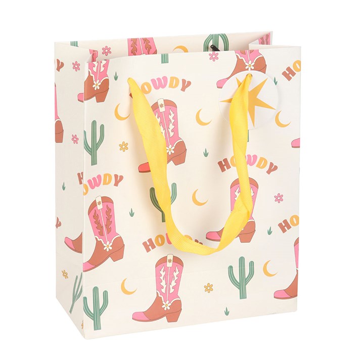 Cowboy Boot Print Gift Bag