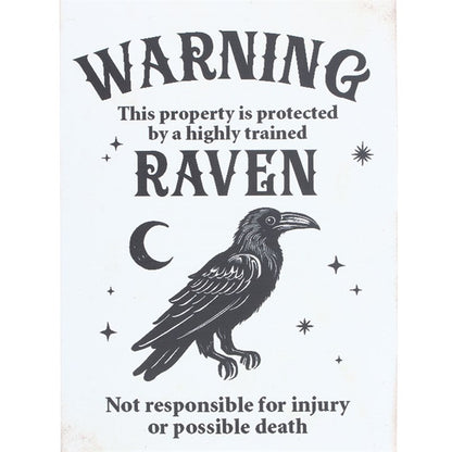 Protected by a Raven Hanging Sign