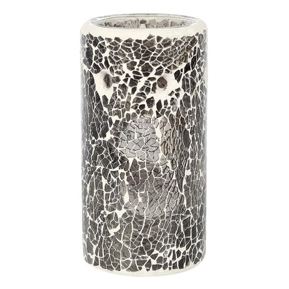 Pillar Gunmetal Grey Crackle Oil Burner and Wax Warmer