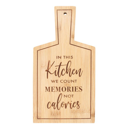 Count Memories, Not Calories Bamboo Serving Board