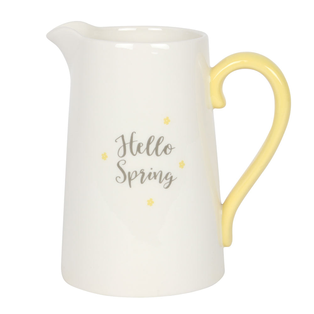 Hello Spring Ceramic Flower Jug