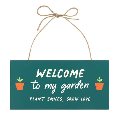 In the Garden Welcome Hanging Sign