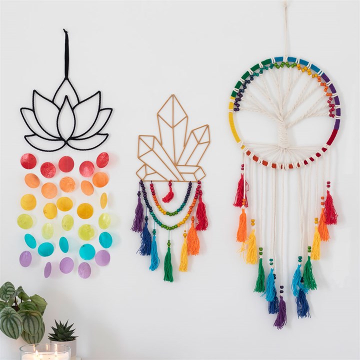 Rainbow Beaded Tree of Life Dreamcatcher