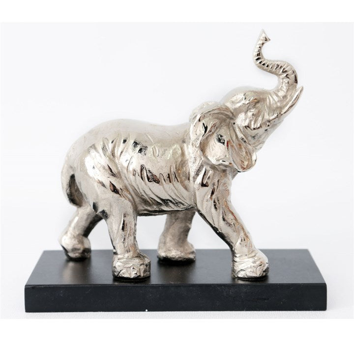 Silver Elephant Ornament on Base