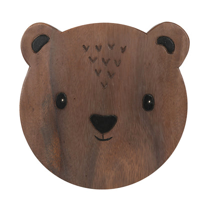 Wooden Bear Stool