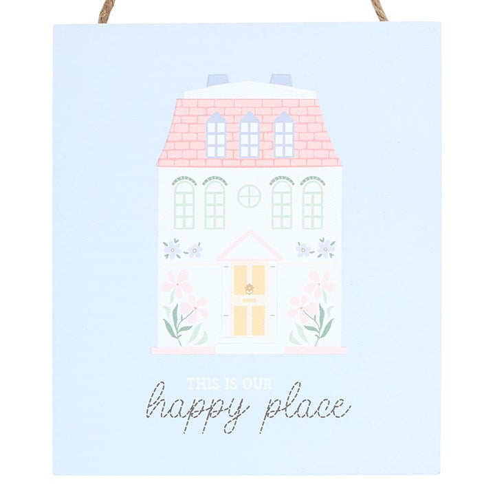 This Is Our Happy Place Pastel House Hanging Decoration