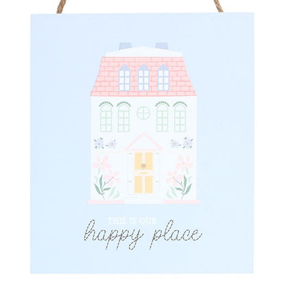 This Is Our Happy Place Pastel House Hanging Decoration