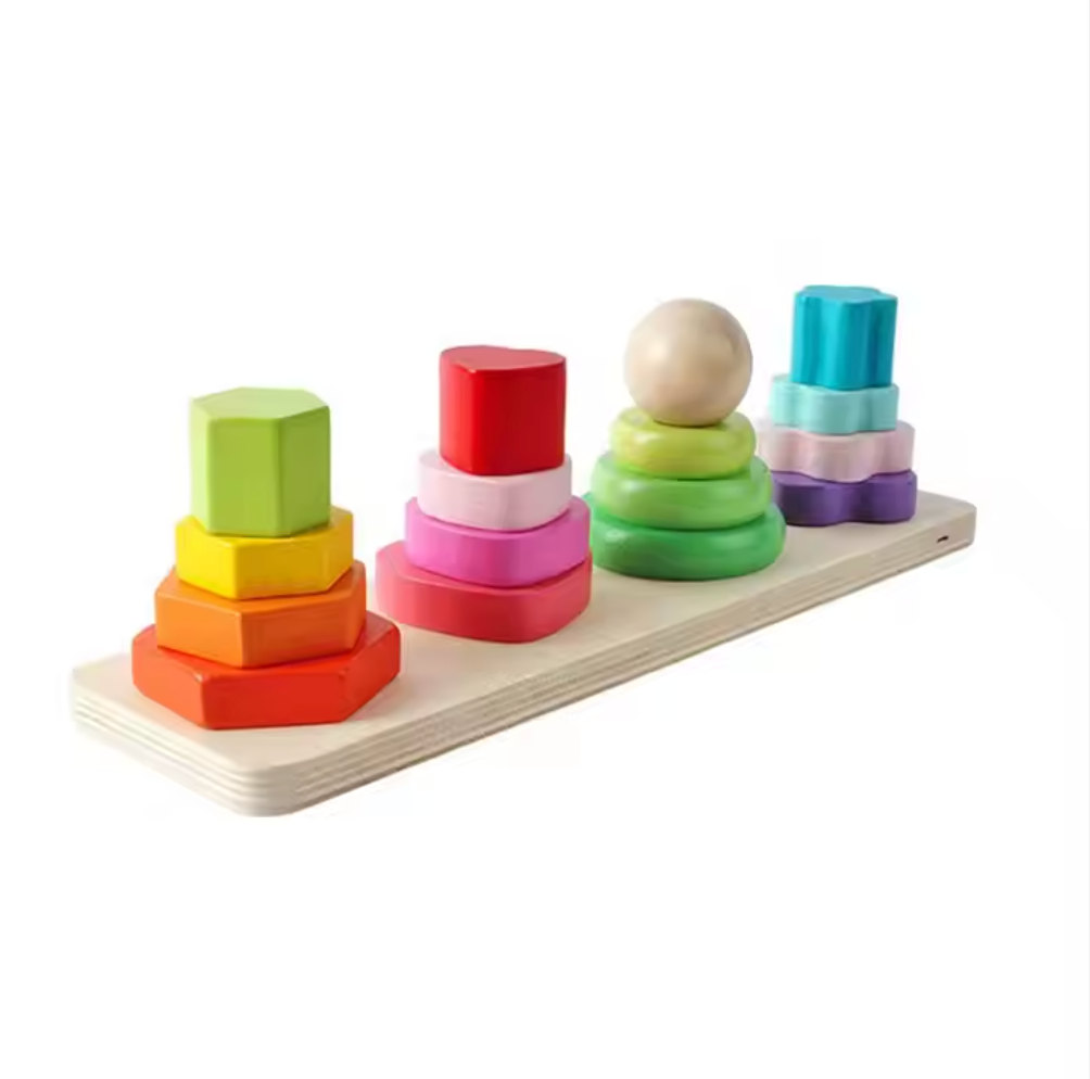 Wooden Stacking Shape Tower