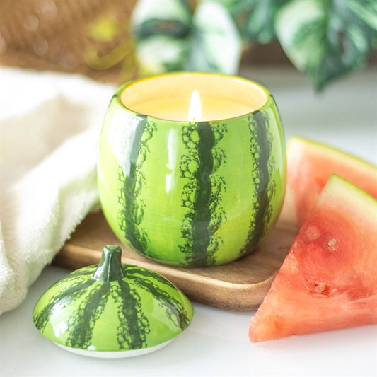 Watermelon Shaped Candle Jar