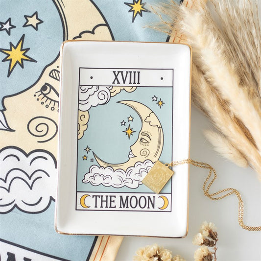 The Moon Vintage Tarot Trinket Dish