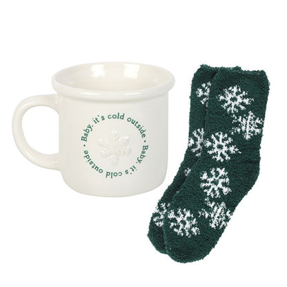 Baby It's Cold Outside Mug and Socks Set