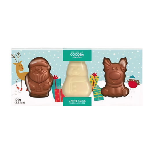 Cocoba Christmas Character Chocolate Bites (100g)