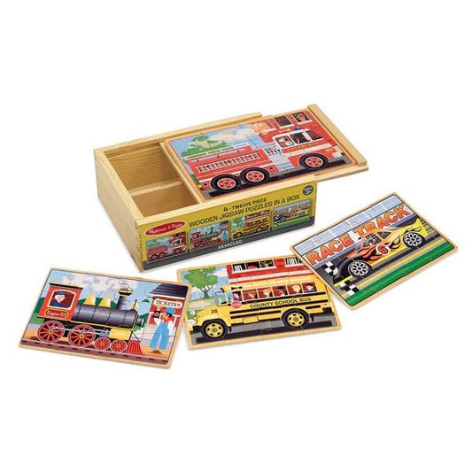 Vehicles Jigsaw Puzzles in a Box by Melissa and Doug