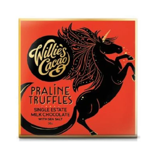 Willie's Cacao Dark Chocolate Praline Truffles with Sea Salt (35g)