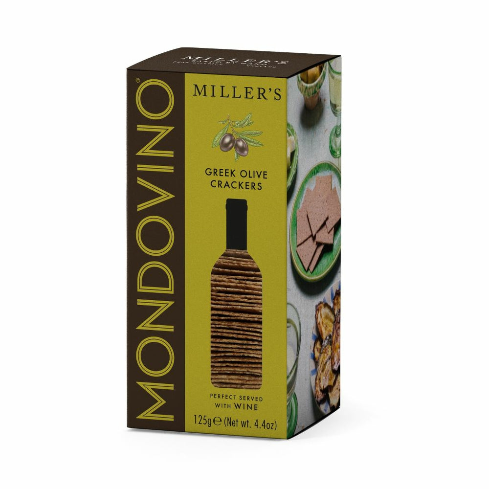 Artisan Biscuits Miller's Mondovino Greek Olive Crackers (125g)