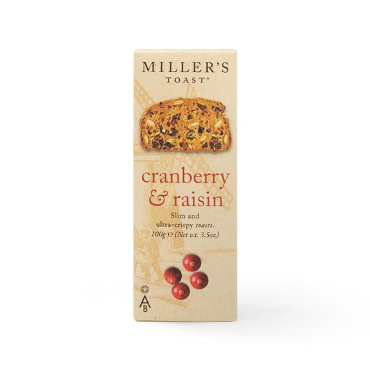 Artisan Biscuits Miller's Toast Cranberry & Raisin (100g)