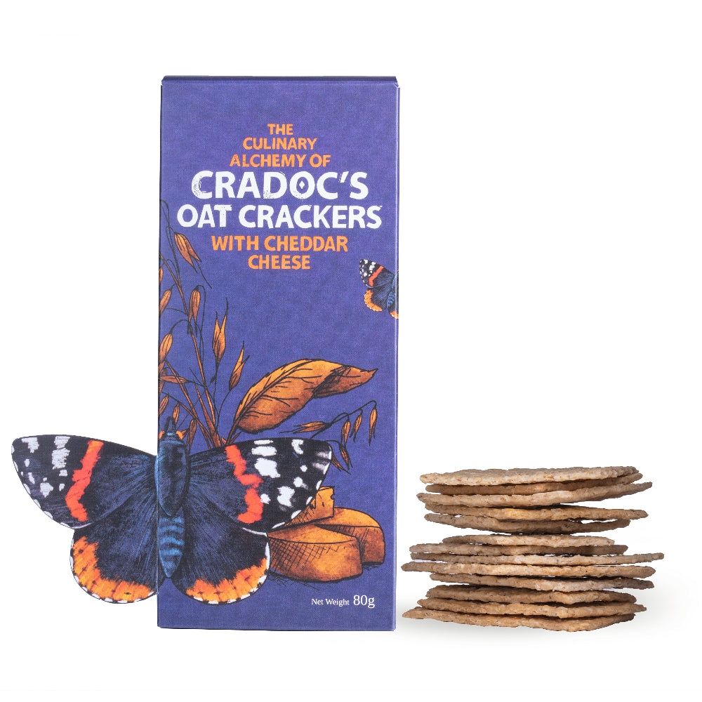 Cradoc's Oat Crackers with Cheddar Cheese (80g)