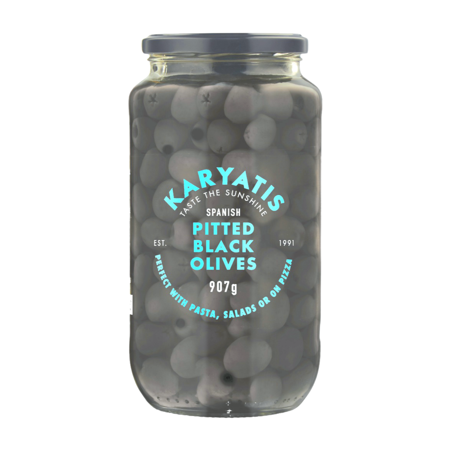 Karyatis Spanish Pitted Black Olives (907g)