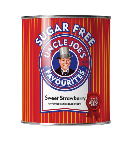 Uncle Joe's Sugar Free Sweet Strawberry Boiled Sweets (120g)