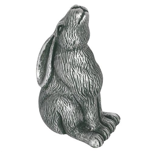 Silver Terracotta Moon Gazing Hare Ornament