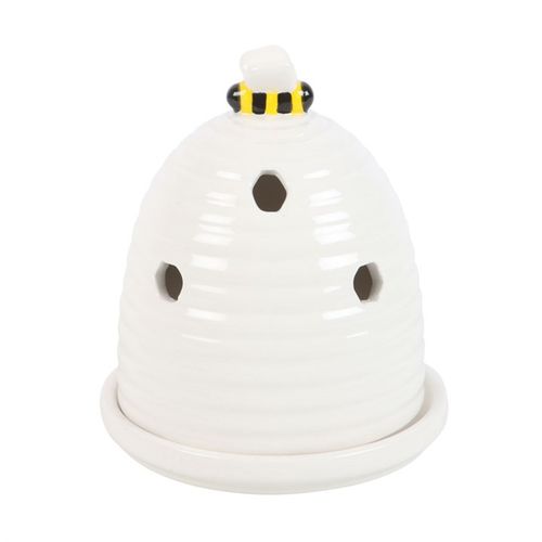 White Beehive Incense Cone Holder