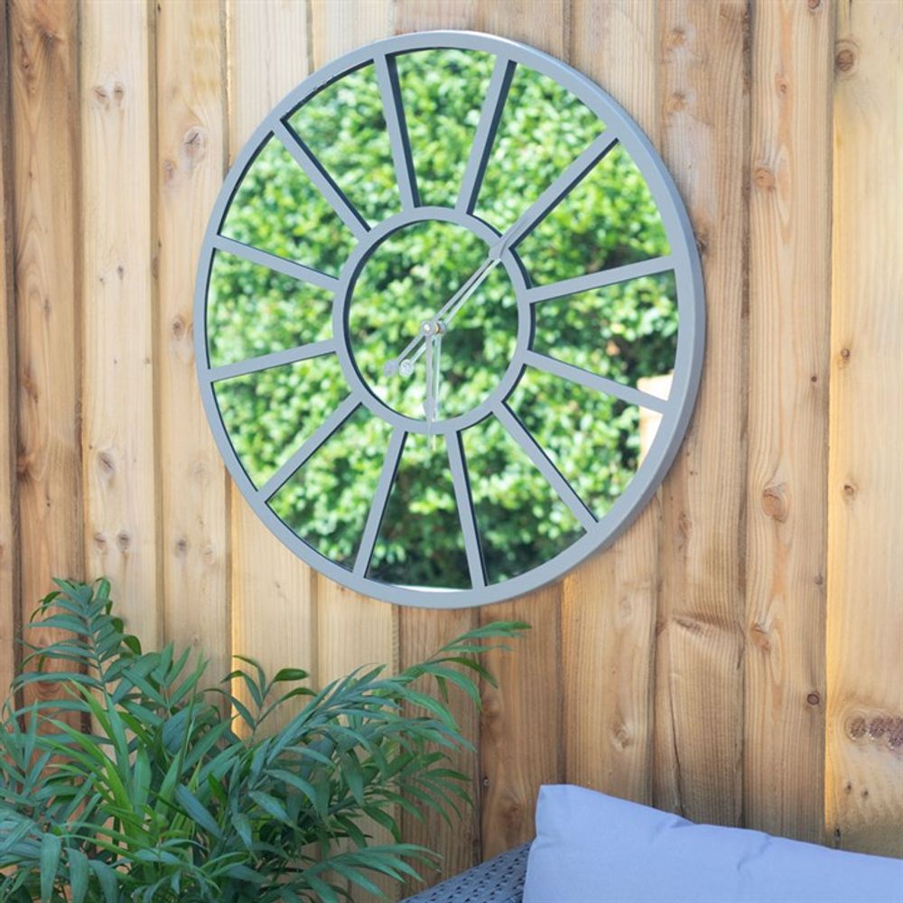 Mirrored Garden Wall Clock