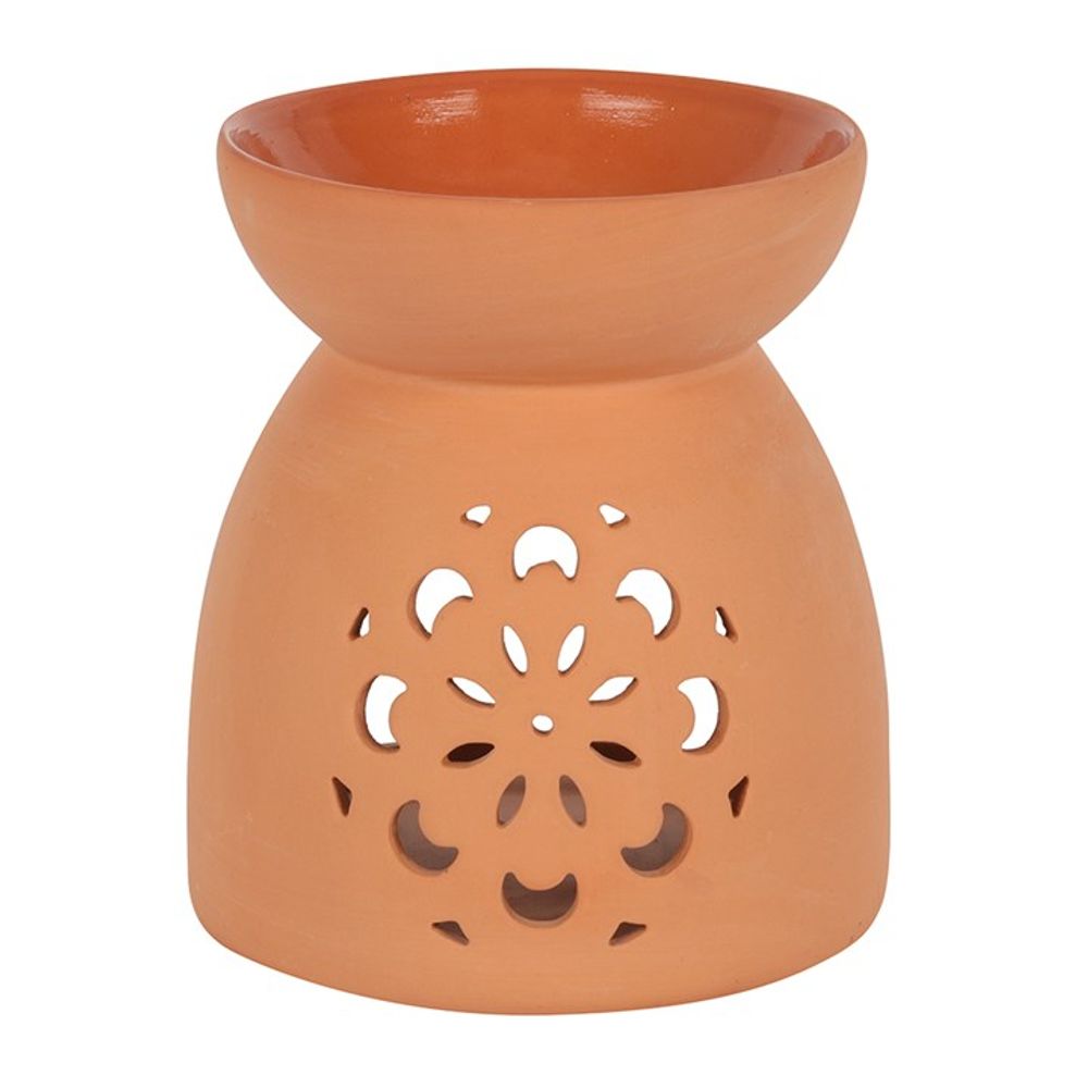 Floral Cutout Terracotta Effect Oil Burner