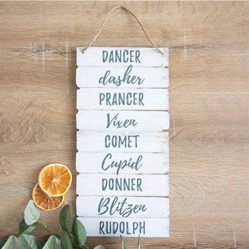 Winter Magic Wooden Reindeer Name Sign