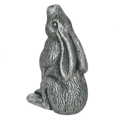 Silver Terracotta Moon Gazing Hare Ornament