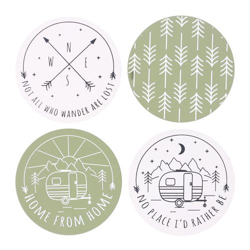 Happy Camper Coaster Set