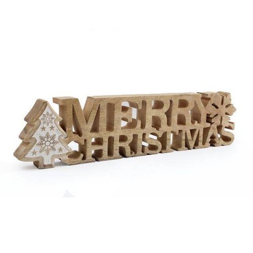 Wooden Merry Christmas Decoration