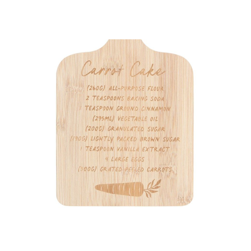 Carrot Cake Recipe Bamboo Serving Board