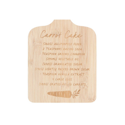 Carrot Cake Recipe Bamboo Serving Board